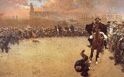 Ramon Casas i Carbo The Charge or Barcelona 1902 oil painting reproduction